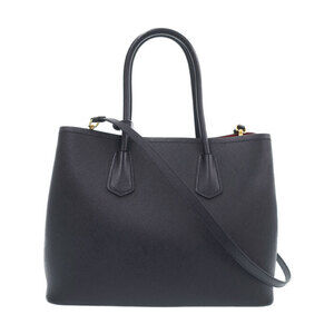 Prada black Double Bag Saffiano Shoulder Leather